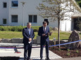 Eröffnung Boulplatz Garten von St. Berthevin durch Herrn Bürgermeister Reichegger und Herrn Dietman